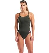 Arena Women's Solid Team Swimsuit Challenge Back MaxLife Open Back Bathing Suit Athletic Swimwear