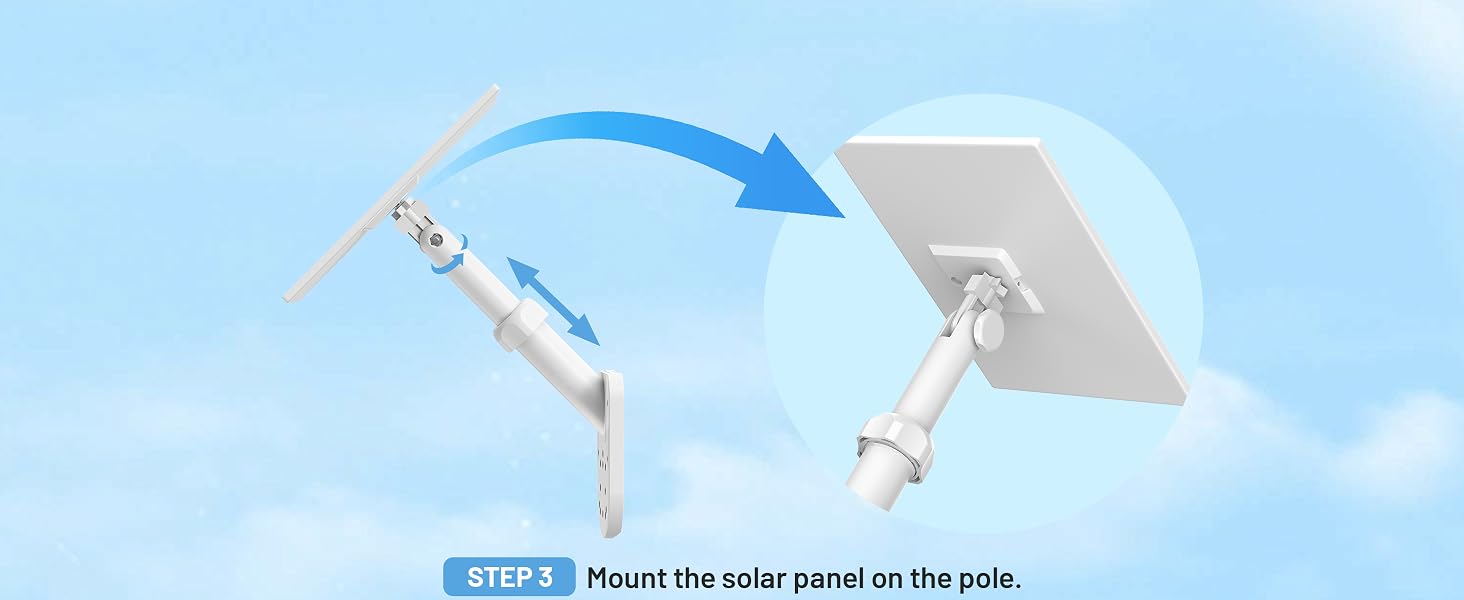 Solar Panel and 2-In-1 Wall Mount for Ring Cam