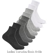 Fruit of the Loom Womens Everyday Basics Socks, Breathable with Half Cushion (Multi-Packs)