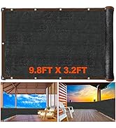Balcony Privacy Screen, Shade Cloth with Grommet 10X3.4ft Mesh Shade Net Decorative Fence Garden ...