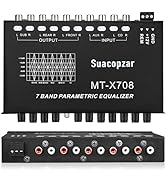 Suacopzar 7 Band Car Audio Equalizer, 7 Bands EQ Car Amplifier Graphic Equalizer W/Front, Rear + ...