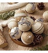 Bunny Chorus Christmas Decorations Indoor: 12pcs Handmade Jute Rope Decorative Bows Christmas Tre...
