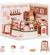Rolife Super Creator Kits Tasty Cake Shop, Tiny House Building Blocks for Little Dolls, DIY Plast...