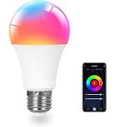 Sanofuturion LED Smart Light Bulb, RGB Color Changing, Music Sync, Brightness Control, Alexa Comp...