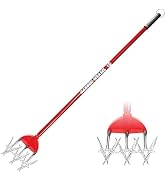 Garden Weasel Rotary Cultivator with Detachable Tines - Long Handle | Aerate, Weed, Cultivate, Pl...