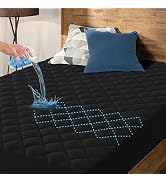 HYLEORY Queen Size Waterproof Mattress Pad Protector, Breathable Quilted Mattress Cover Noiseless...