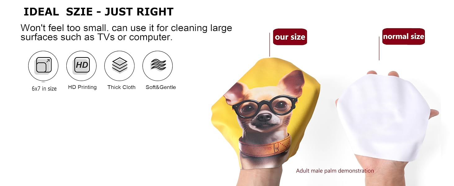 size glass cleaning cloth
