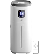 KZF 15L Humidifiers for Bedroom Large Room - 2000 Sq.ft Coverage, 72Hrs Runtime, Top Fill, 26dB Q...