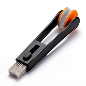 a black plastic tool with a plastic handle.