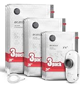IDEATECH Travel Vacuum Bags with USB Pump, Space Saver Vacuum Seal Bags for Clothes & Luggage, Re...