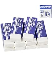 YEEKORO 10 Pack Pencil Erasers, White Large Eraser for School Office Soft Art Erasers for Drawing...