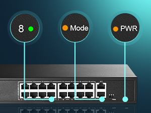 16-port gigabit poe switch