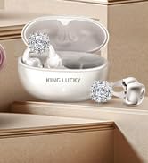 King Lucky Clip-on Earbuds with Detachable Aurora Earrings,Open-Ear Wireless Bluetooth 5.4 Headph...