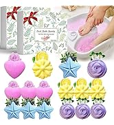 Lanwexy Bath Bombs, 32 Pack Foot Soak with Bath Salt and Tea Tree Oil. Organic Natural Handmade A...