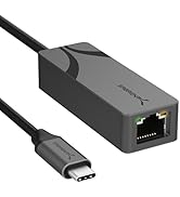SABRENT USB C to 2.5 Gbps Ethernet LAN Adapter, USB C to Gigabit Ethernet LAN Adapter, Aluminum P...