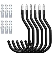HORUSDY 6 Pack Heavy Duty 6 inches, Capacity 100 LBS, Wall and Bike Hooks for Garage Ceiling