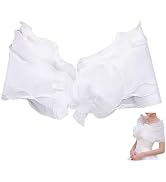 HOBBIESAY Adjustable Tulle Bridal Shawl White Bridals Shawl Wraps Flower Multi Layer Tulles Shawl...