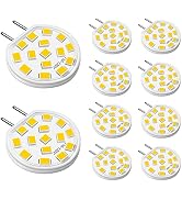 TAIYALOO G8 LED Puck Light Bulb, 3W (30W-35W Halogen Equivalent), Dimmable, T4 JCD Type Bi-Pin Ba...