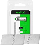 meite 23 Gauge Pin Nails, 1-3/8 Inch Micro Headless Pins - Galvanized 23GA Pins Nails for Nail Gu...