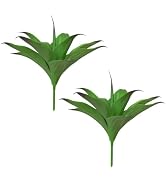 Velener 13.8 Inch Artificial Agave Plants, UV Resistant Fake Outdoor Plants, Small Faux Plants fo...