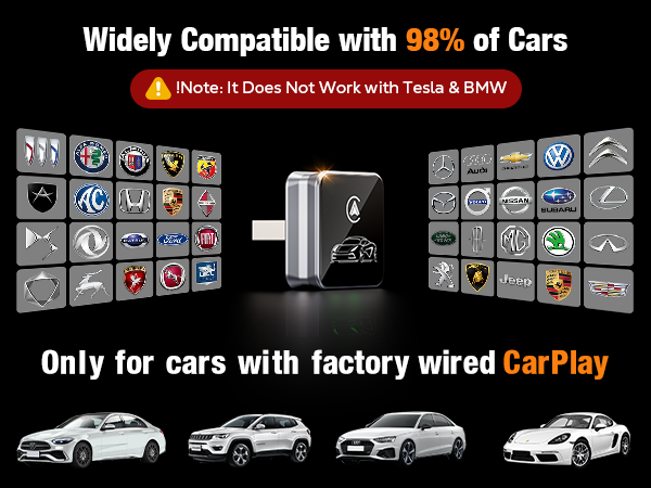 Enjoy instant wireless CarPlay every time you drive. No more plugging in your iPhone.