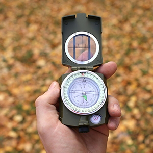 Hiking Compass for Survival Waterproof Durable and Pocket-Sized