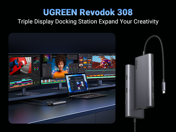 triple display docking station