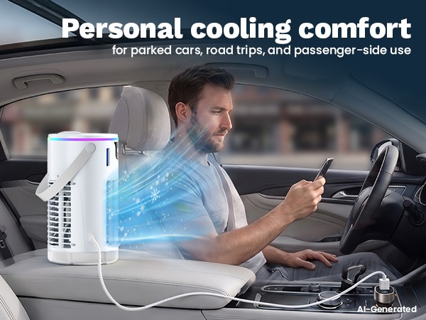 personal cooling comfort for parked cars,road trips with this portable ac unit for car