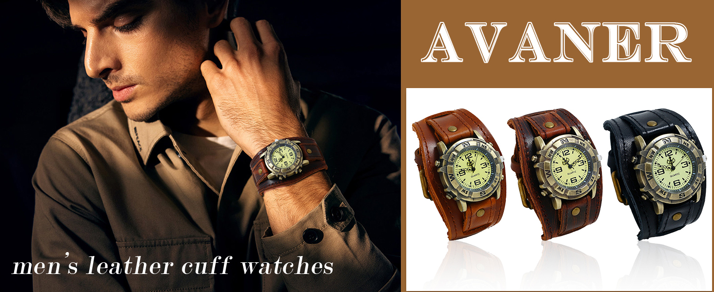 leather cuff watch