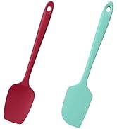 Doosu Silicone Scraper Spoon Spatulas, 600°F Heat Resistant BPA Free Rubber Flat Spatula, Kitchen...