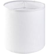 Small Drum White Texture Lampshades Replacemnt for Table Lamps Pendant Light-10