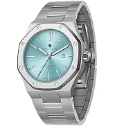 SAPPHERO Watches Men Octagonal Stainless Steel Waterproof Analog Japanese Quartz Wrist Watch Date...