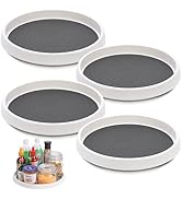 Lazy Susan Turntable, Set of 4, 10 Inch Non-Skid Lazy Susan Organizer for Cabinet, Pantry Organiz...
