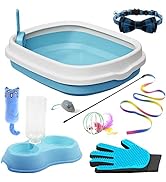 Lobeve Kitten Starter Kit,8 Piece Cat Essentials Set. Includes:Cat Litter Box,Cat Toys,Automatic ...