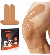 OWNQOBE 12 Pack Precut Kinesiology Tape for Knees & Shoulder, Knee Support & Stability for Sports...