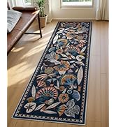 Zealude Egypt Floral Kitchen Runner Rugs Non Skid Washable,2x8 Boho Vintage Hallway Bathroom Runn...