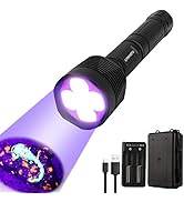 LUMENSHOOTER S5 UV Flashlight, Black Light Flashlight with 5 LEDs, for UV Resin Curing, Rockhound...