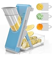 Eletronova Safe Mandoline Slicer for Kitchen, Vegetable Slicer, All in 1 Julienne Slicer for Potato
