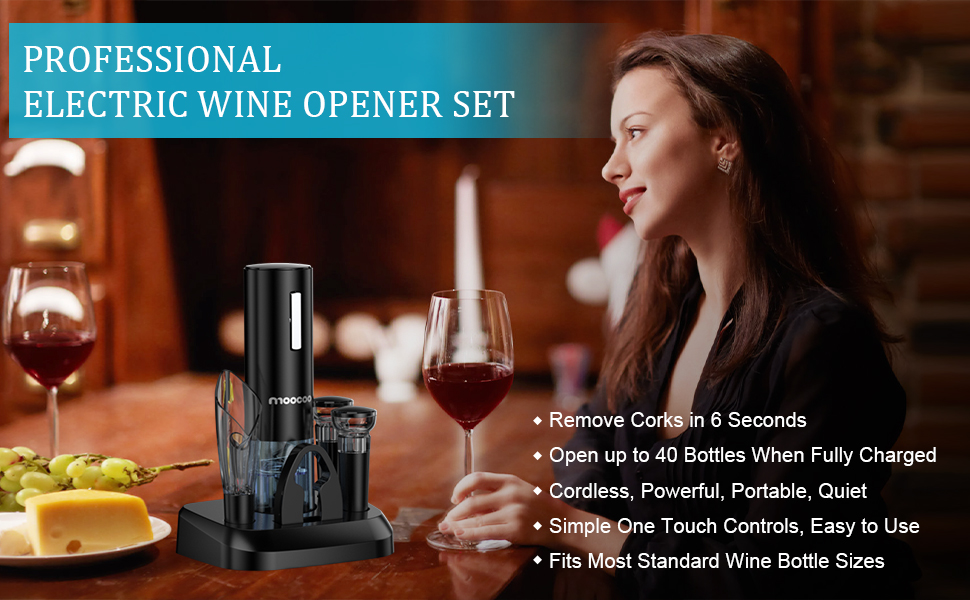 wine gifts wine opener set wine foil cutter removes the cork rechargeable wine openers