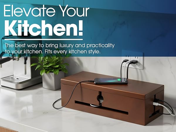 charging cord organizer box