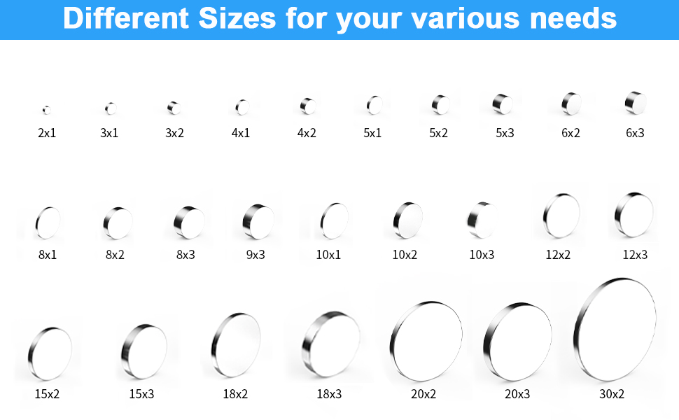 neodymium magnets sizes