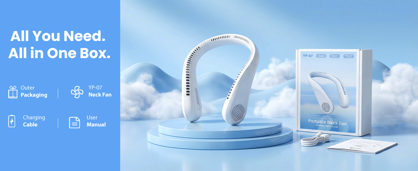 portable neck fan usb rechargeable
