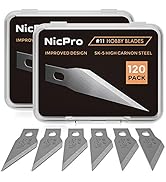 Nicpro 240 PCS Hobby Blades Set SK-5, Art Utility #11 Blades Refill Cutting Tool with Storage Cas...