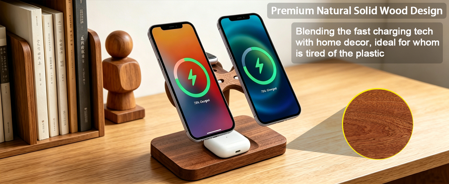 dual phone charging station dual magsafe charger stand 2 phone wireless charging station apple