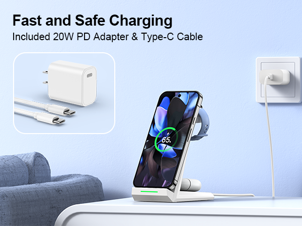3 in 1 wireless charger for google devices