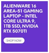 Alienware 16 Area-51 Gaming Laptop Intel Core Ultra 9 1TB SSD NVIDIA RTX 5070Ti