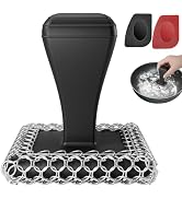 TOPULORS Cast Iron Scrubber & Cleaner Scraper Kit - Upgraded Handle 316L Stainless Steel Chainmai...