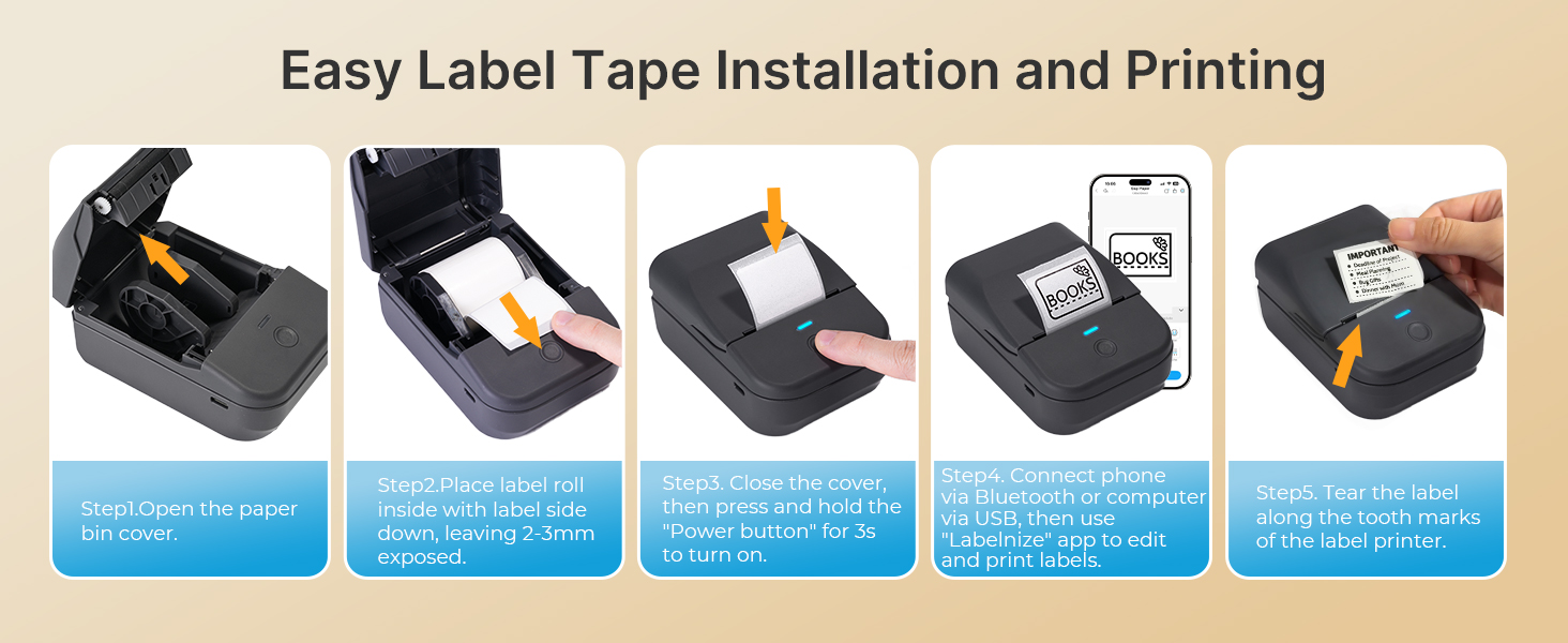 TYPONOS genuine thermal labels for PM240 label maker