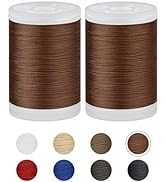 330 Yards FIVEIZERO Extra Strong Upholstery Thread,Brown Bonded Nylon Thread for Denim Leather,Cr...