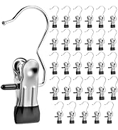 Senbowe 30 Pack Heavy Duty Clothes Pins, Boot Hangers for Closet, Laundry Hook Hanging Clips Clam...